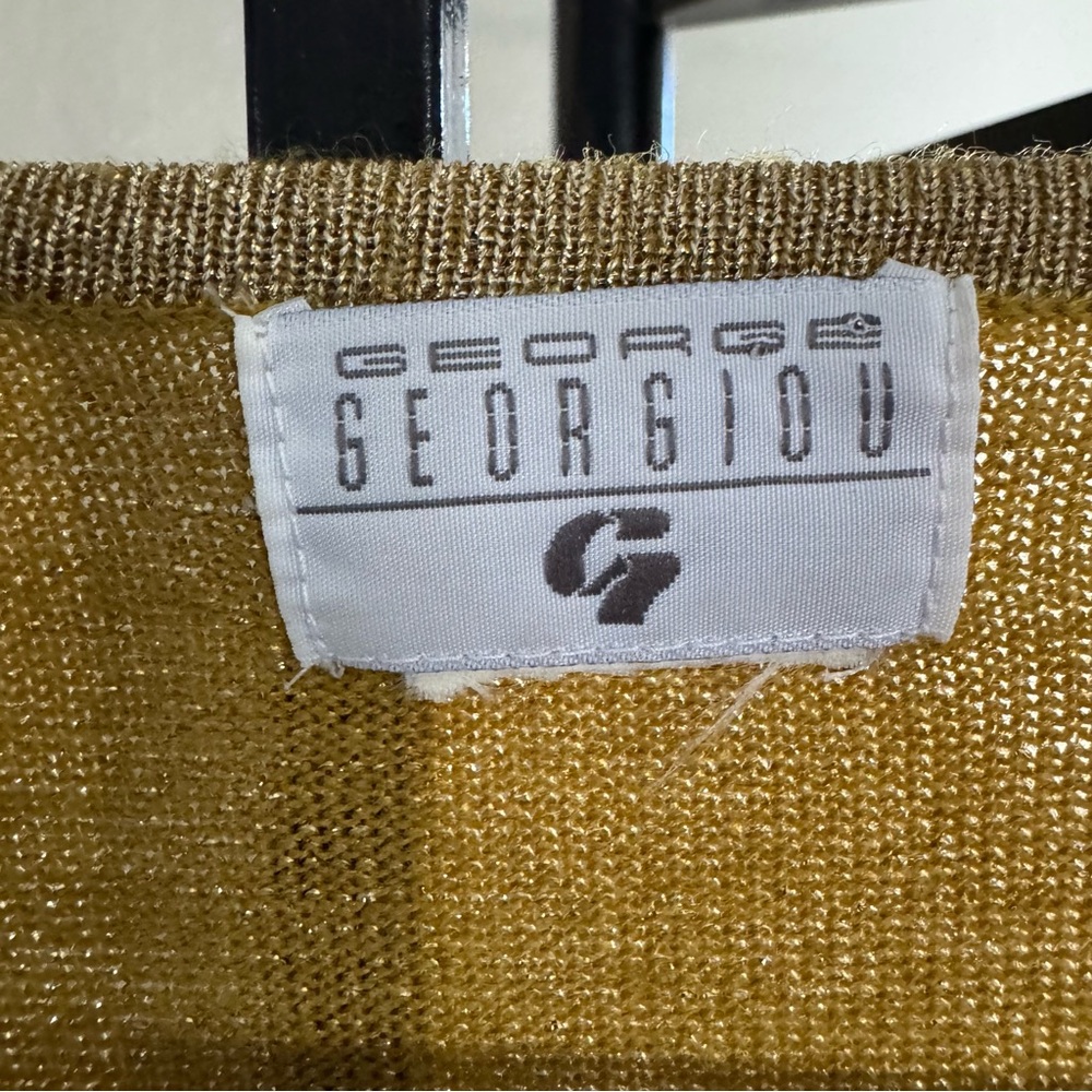 Georgiou G Gold Metallic Knit Dress - Picture 6 of 6